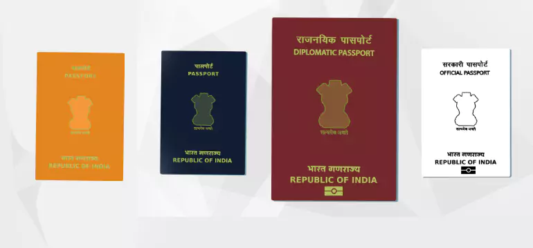 Types of Passport in India by Colour